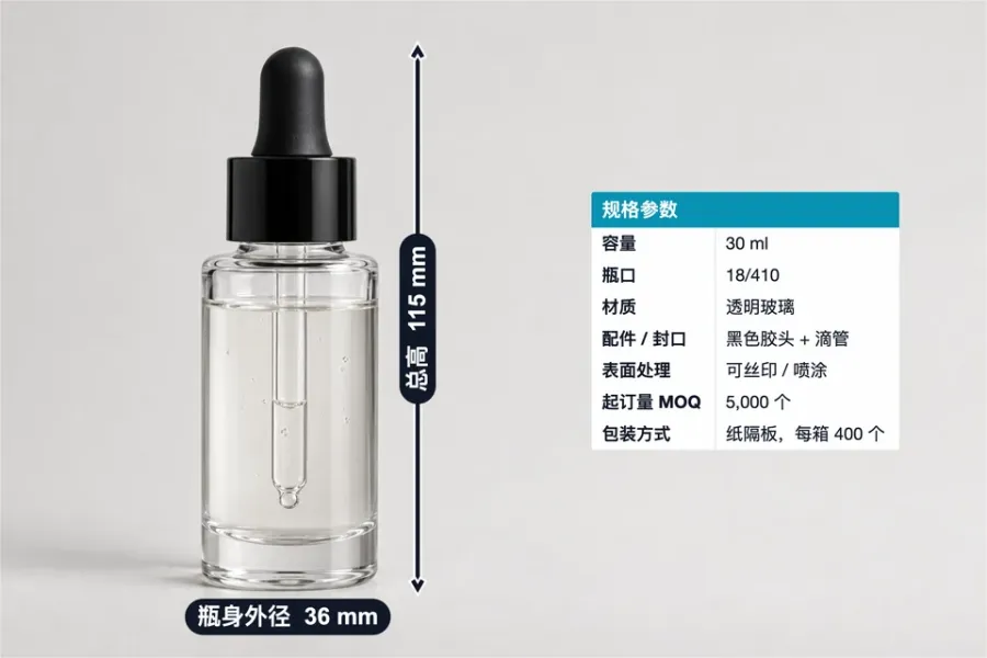 玻璃滴管瓶标注模板
