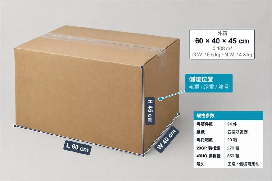 出口外箱标注模板