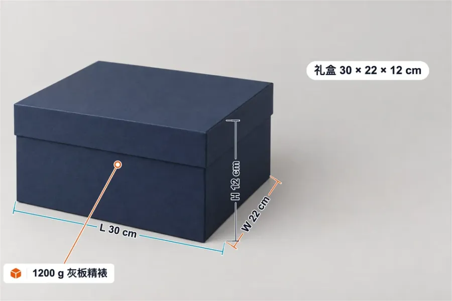 天地盖礼盒标注模板