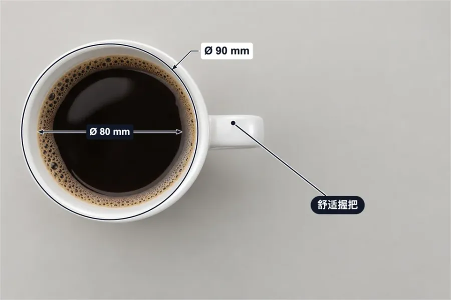 咖啡马克杯标注模板